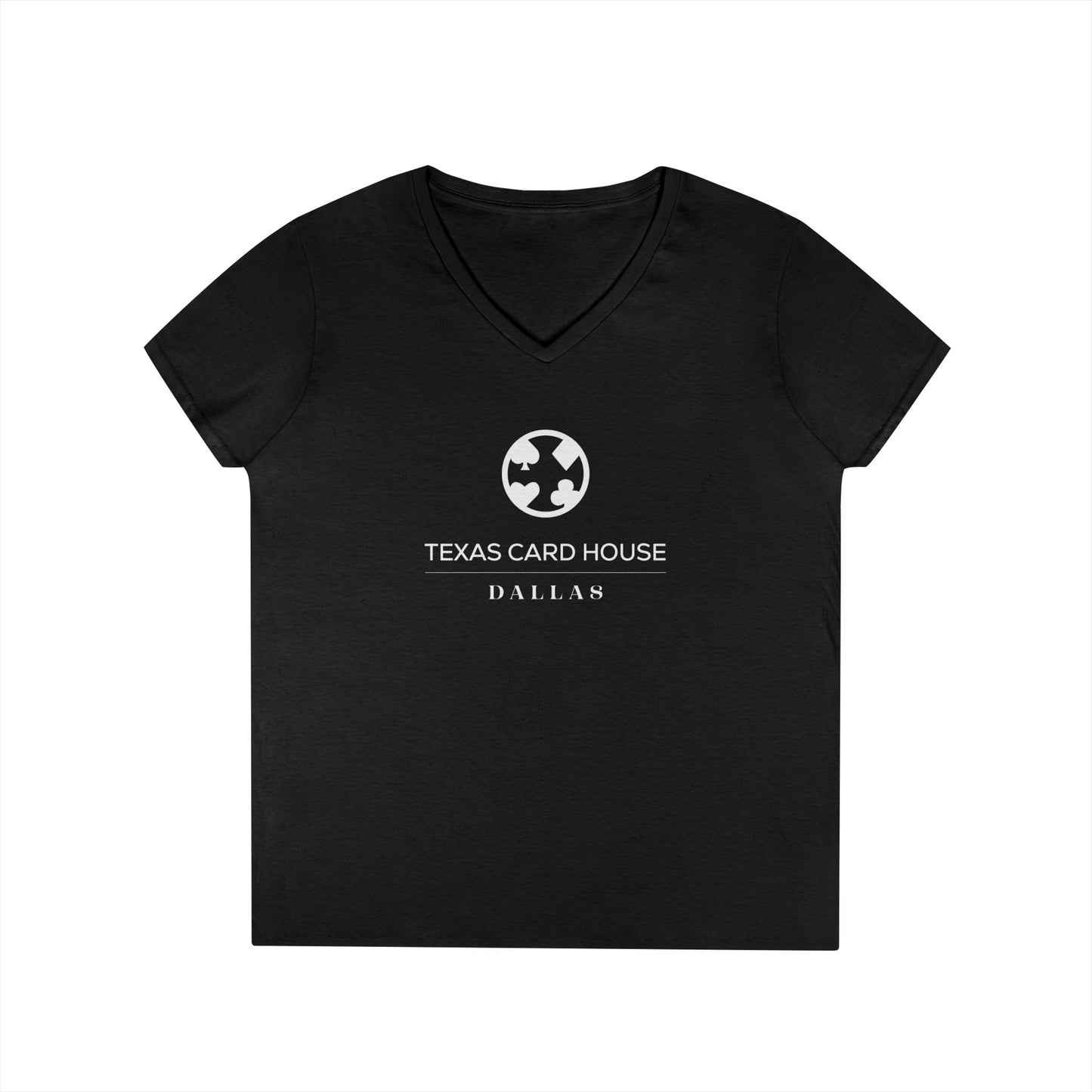 Texas Card House Dallas Ladies' V-Neck T-Shirt