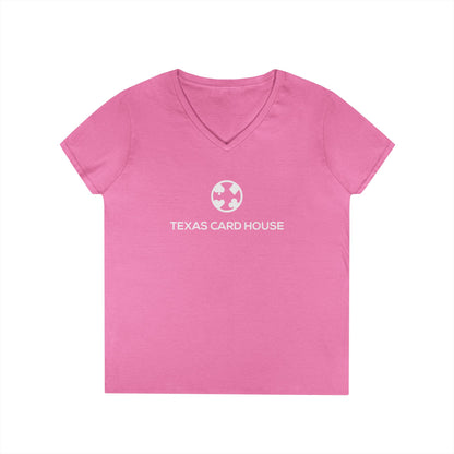 Texas Card House Ladies' V-Neck T-Shirt