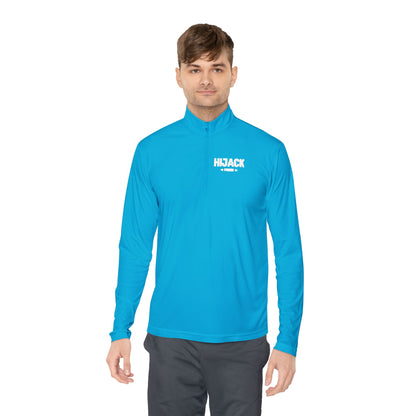 Hijack Poker White Logo Unisex Quarter-Zip Pullover