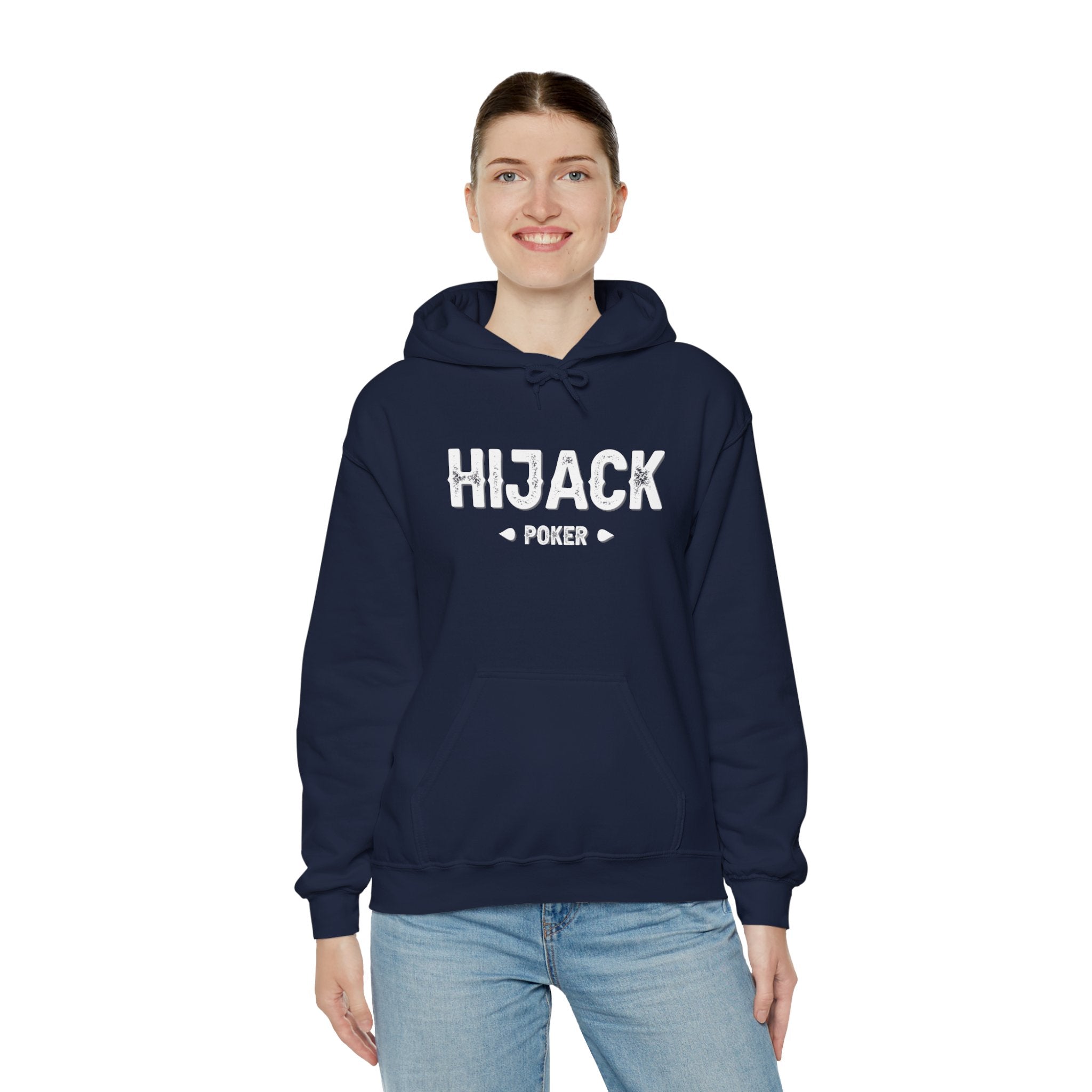 Hijack White Logo Unisex Heavy Blend™ Hooded Sweatshirt