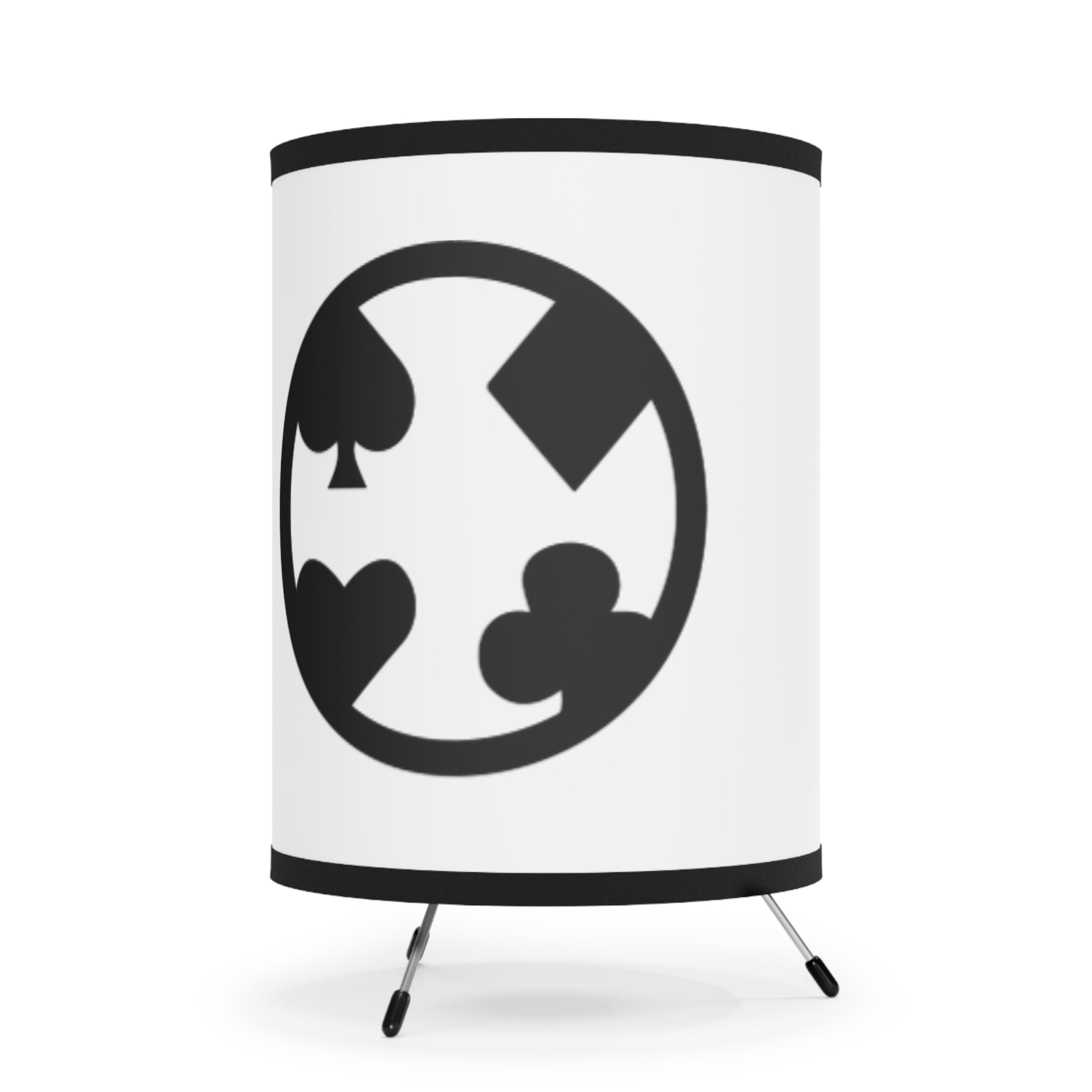 Texas Card House Tripod Lamp with High-Res Printed Shade, US\CA plug