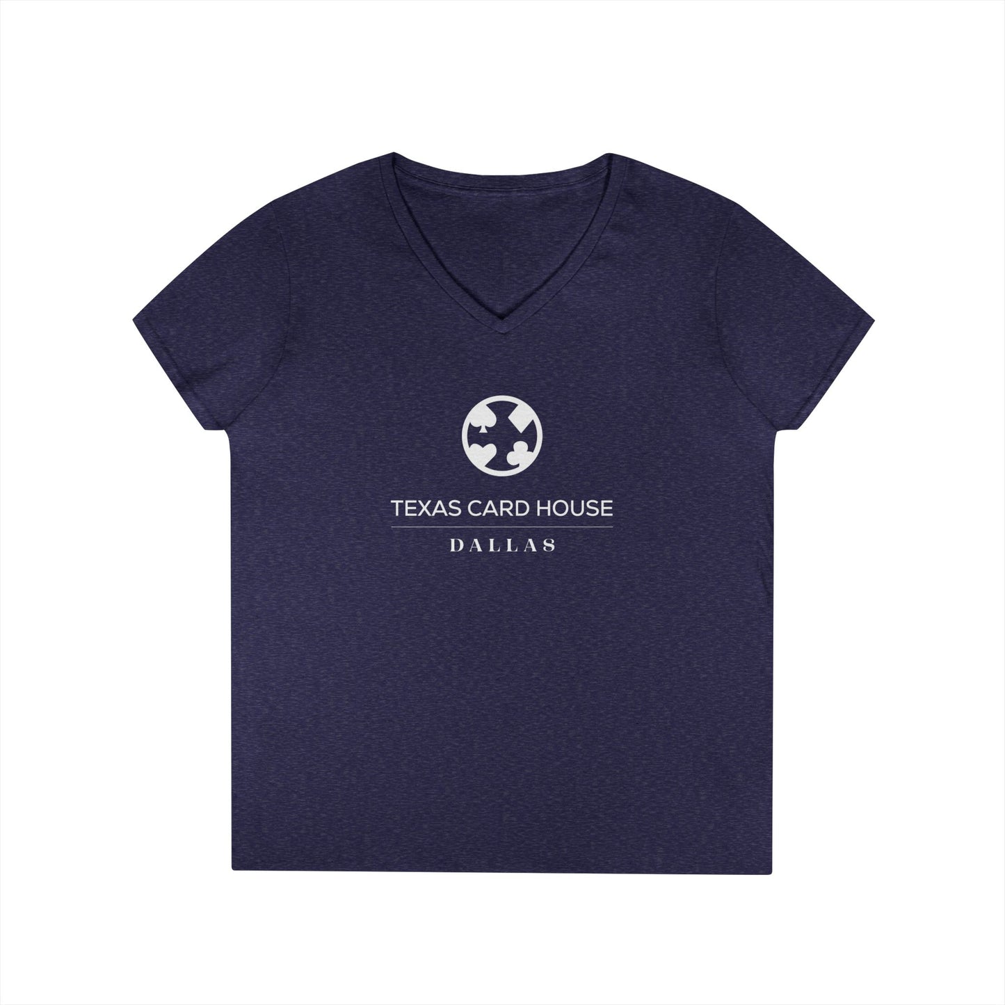 Texas Card House Dallas Ladies' V-Neck T-Shirt