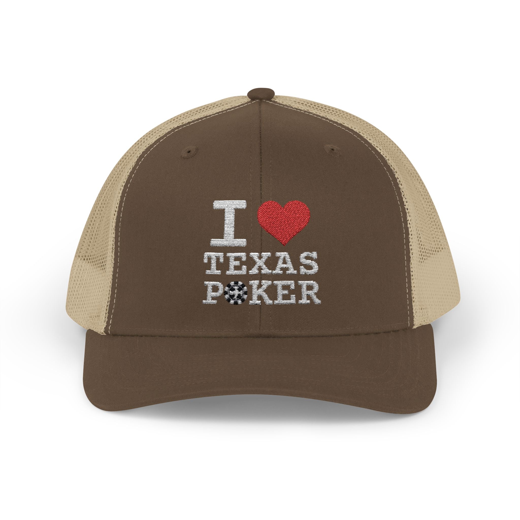 I Love Texas Poker Snapback Trucker Cap