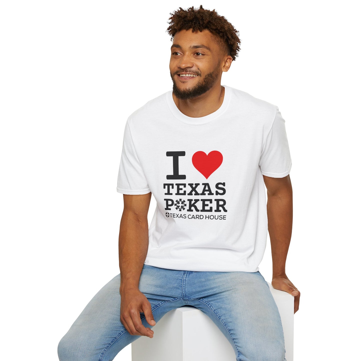 I Love Texas Poker Unisex Softstyle T-Shirt