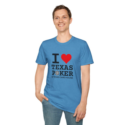 I Love Texas Poker Unisex Softstyle T-Shirt