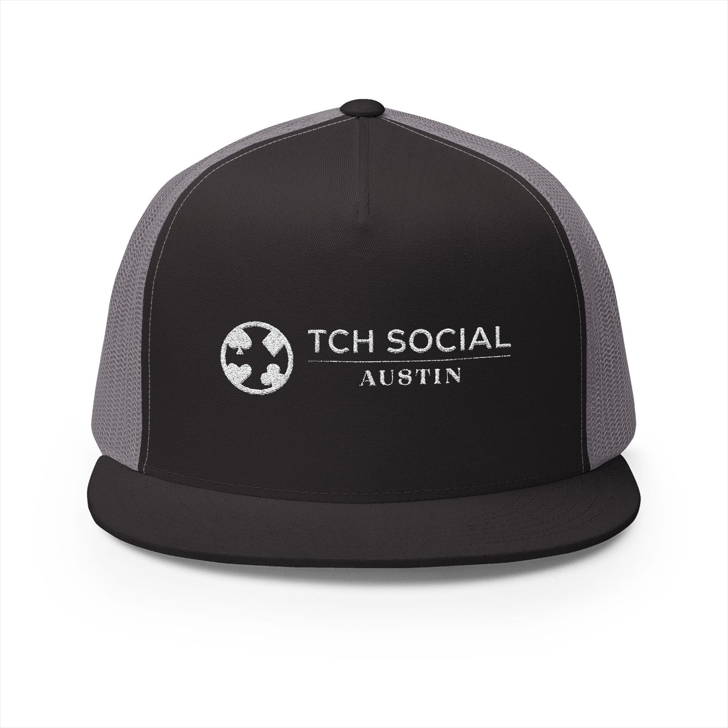 TCH Social Austin 5 Panel Trucker Cap (Embroidery)