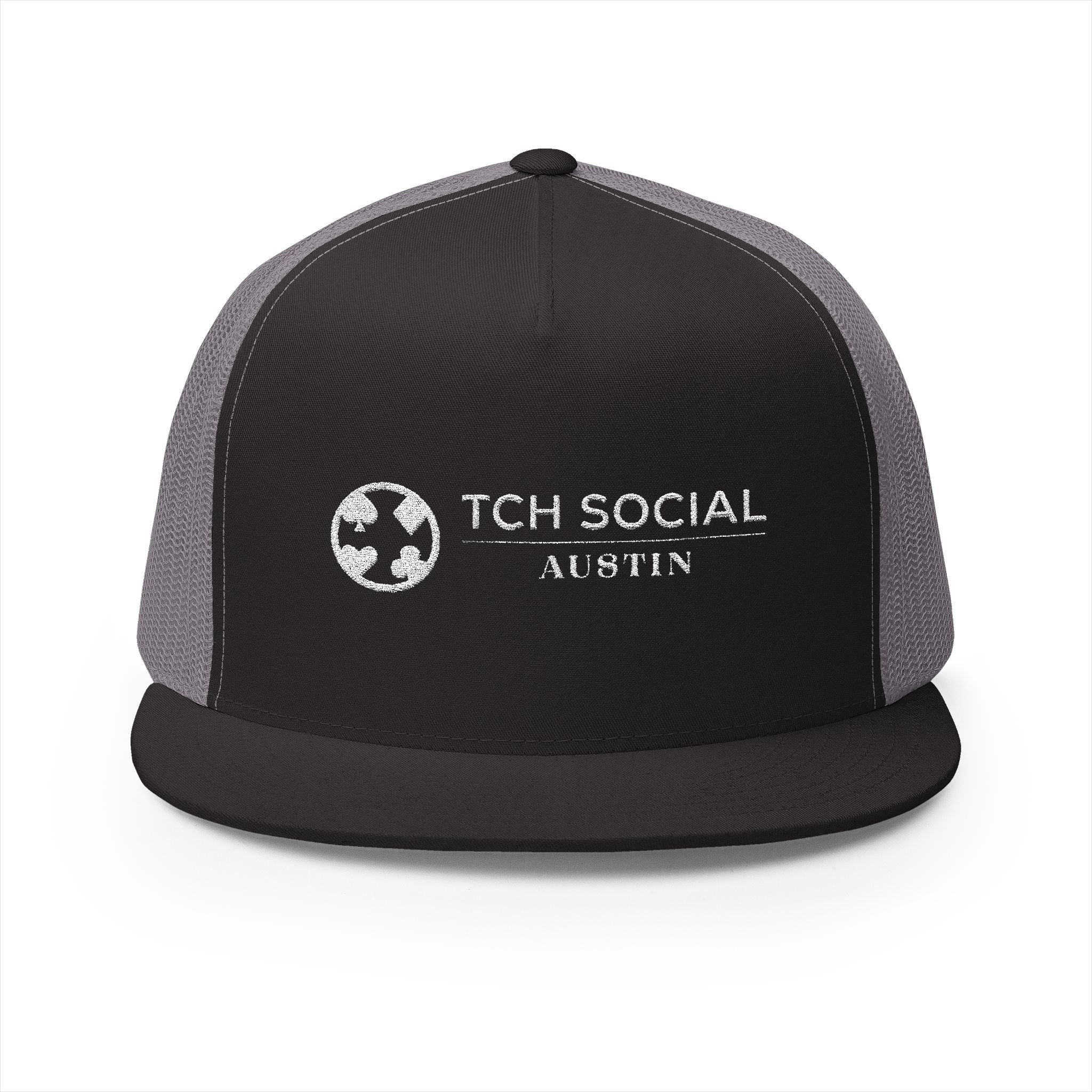 TCH Social Austin 5 Panel Trucker Cap (Embroidery)