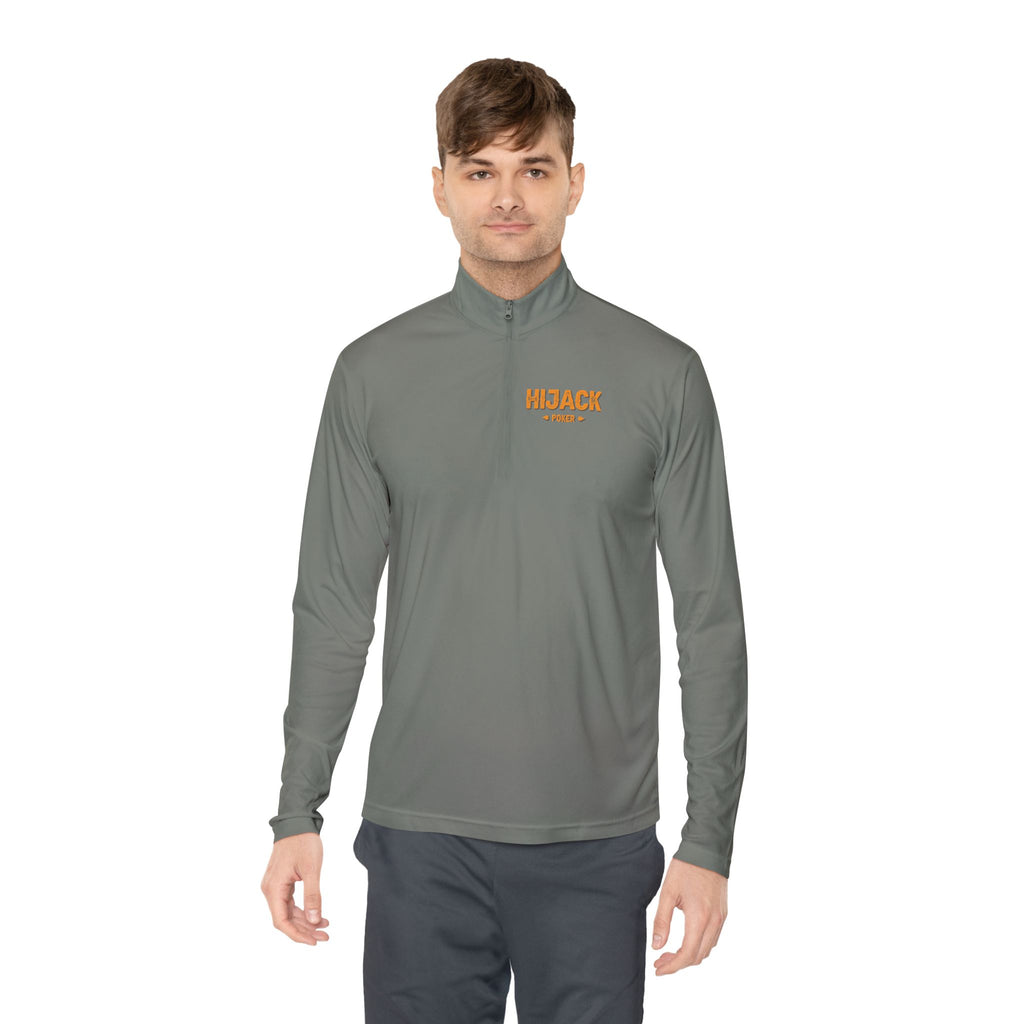 Hijack Poker Orange Logo Unisex Quarter-Zip Pullover