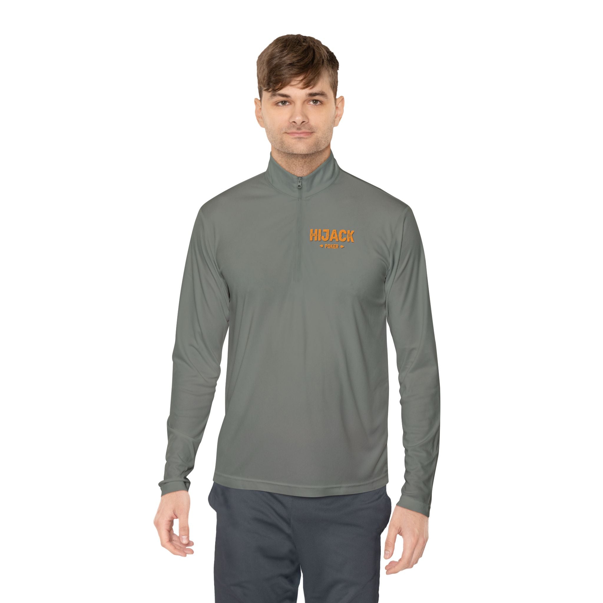 Hijack Poker Orange Logo Unisex Quarter-Zip Pullover
