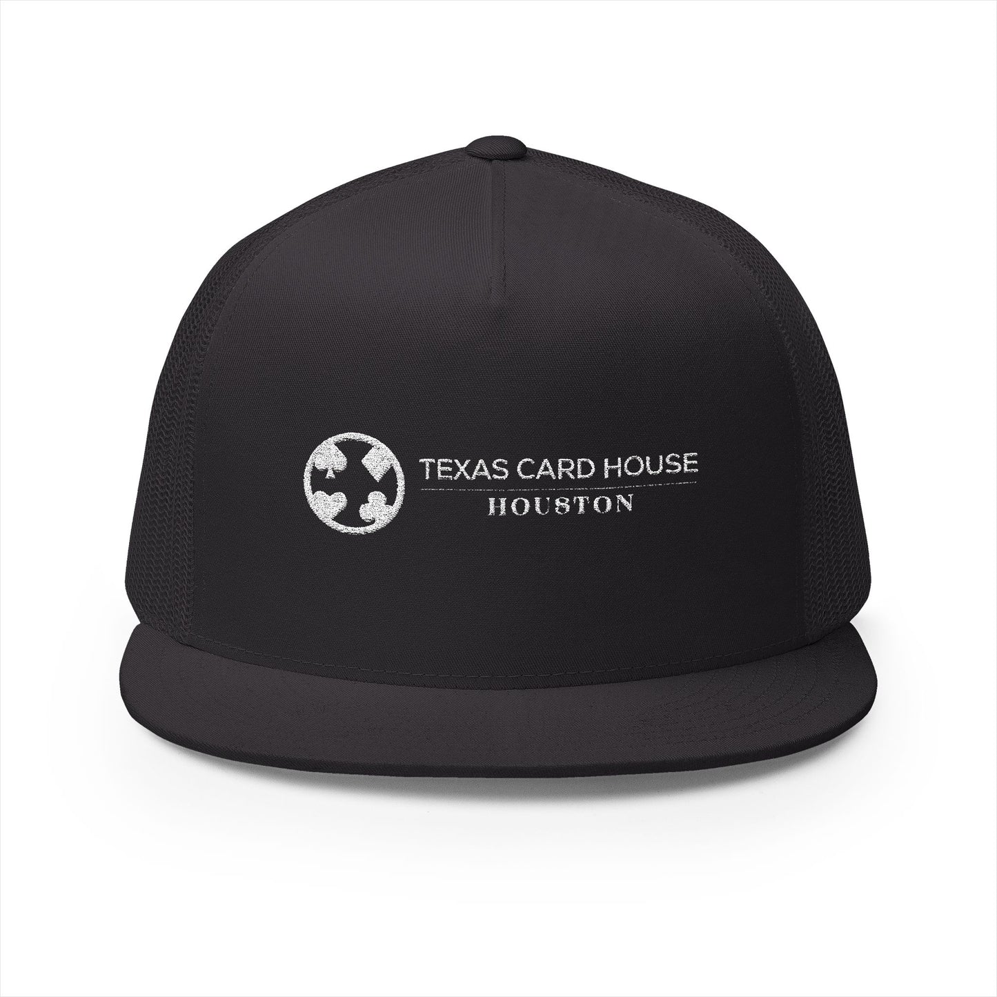 Texas Card House Houston 5 Panel Trucker Cap (Embroidery)