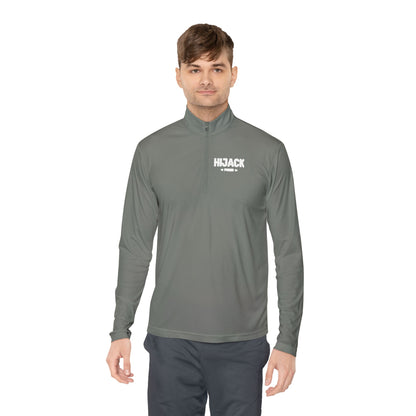 Hijack Poker White Logo Unisex Quarter-Zip Pullover