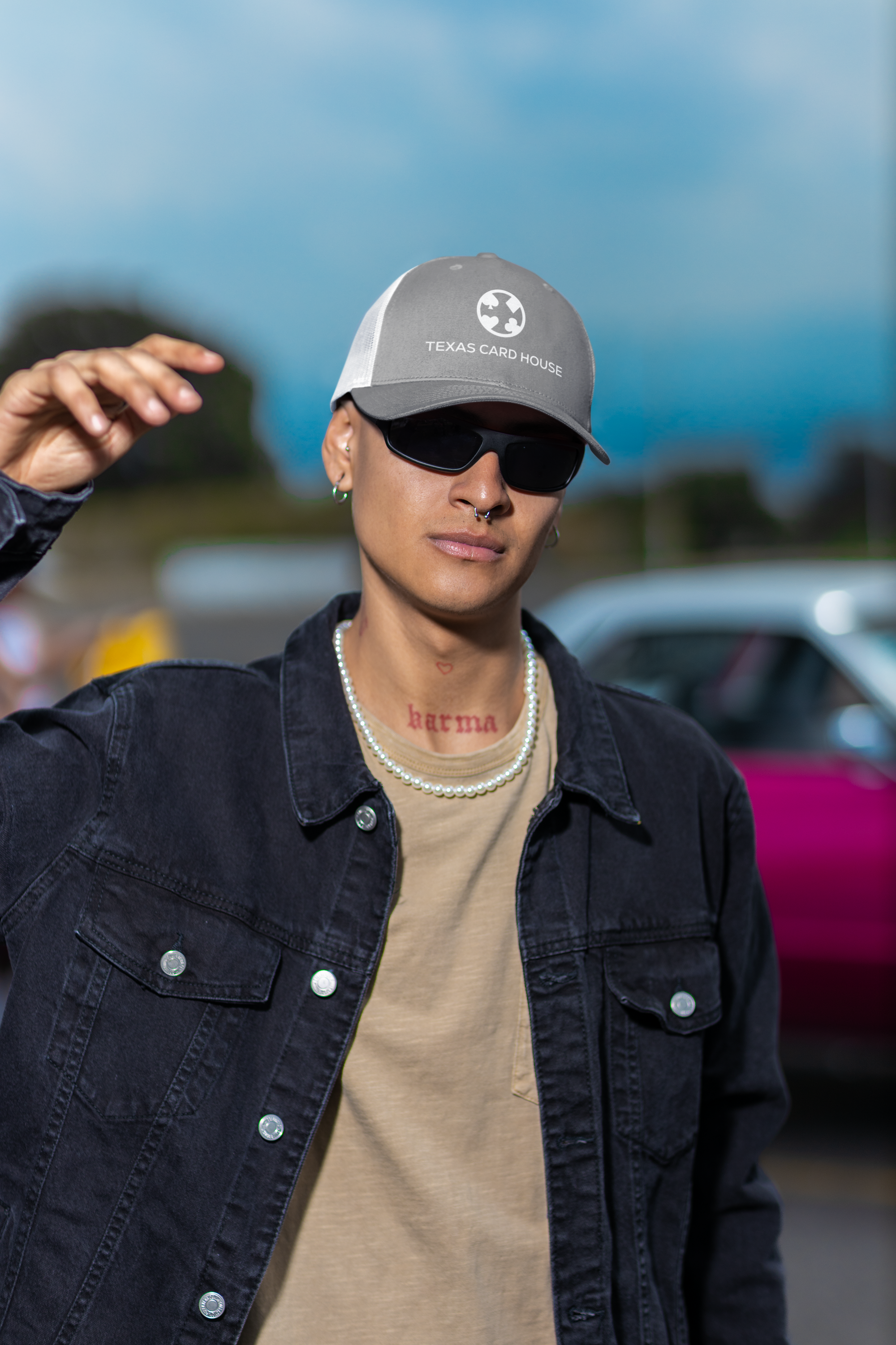 Texas Card House Snapback Trucker Cap