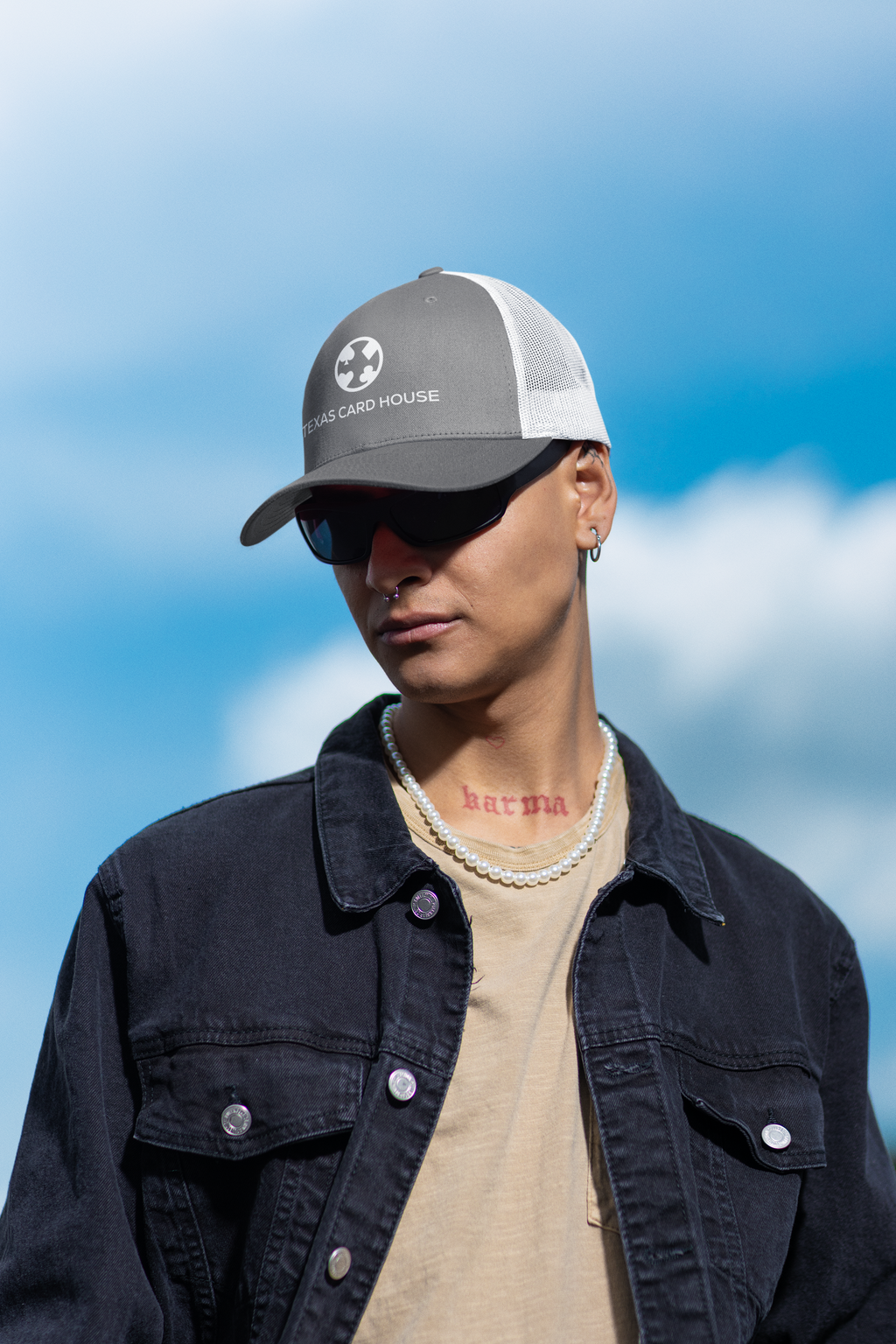 Texas Card House Snapback Trucker Cap